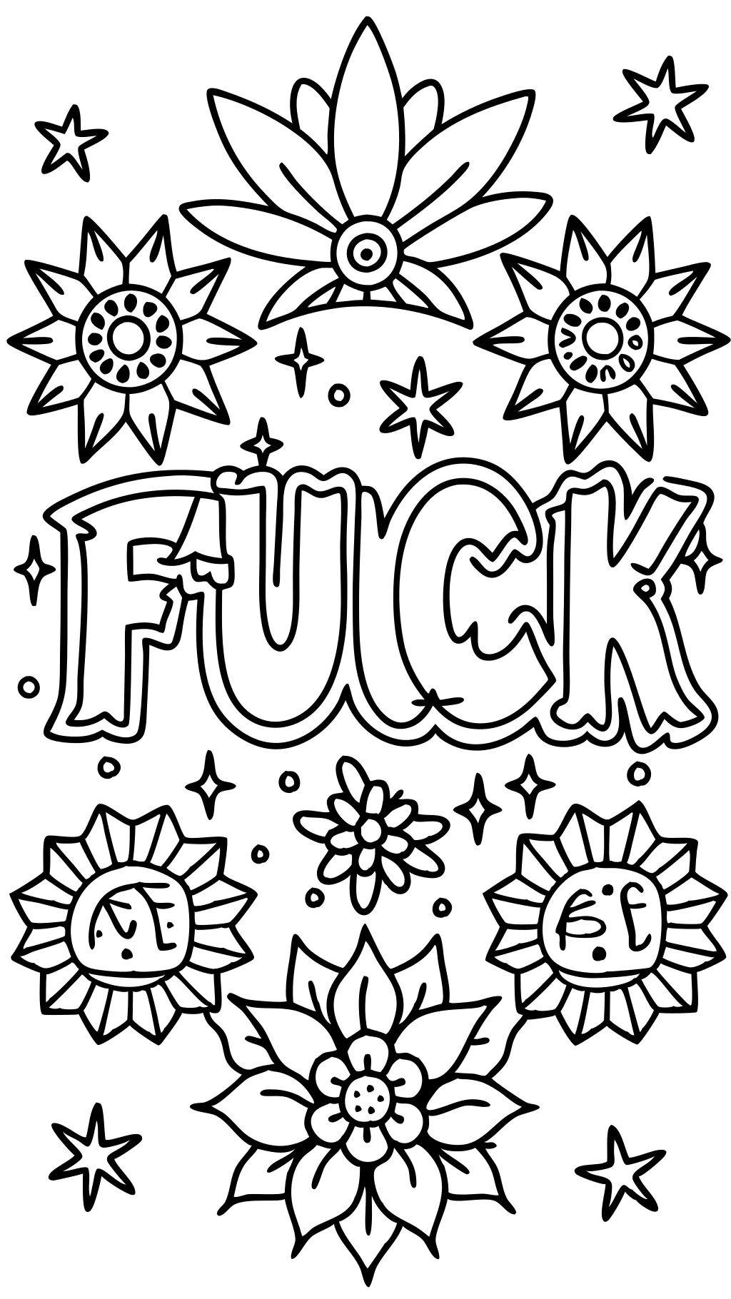 swear word adult coloring book pages